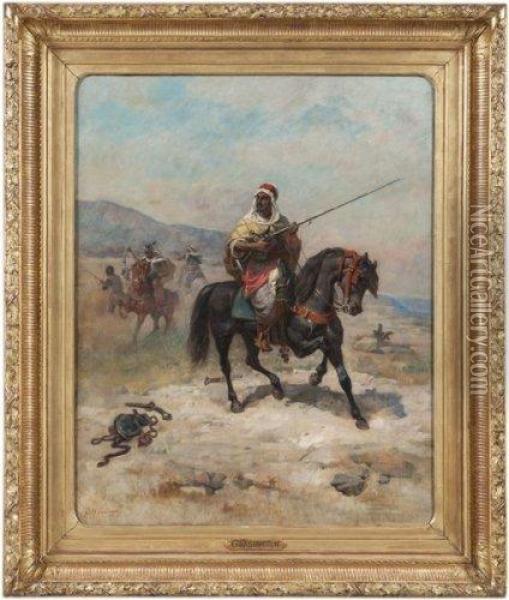Guerrier Arabe Sur Son Cheval Oil Painting - Georges Washington