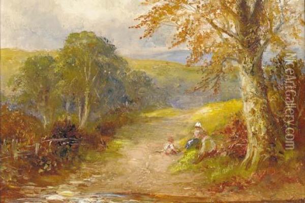 Resting In The Lane Oil Painting - George Turner