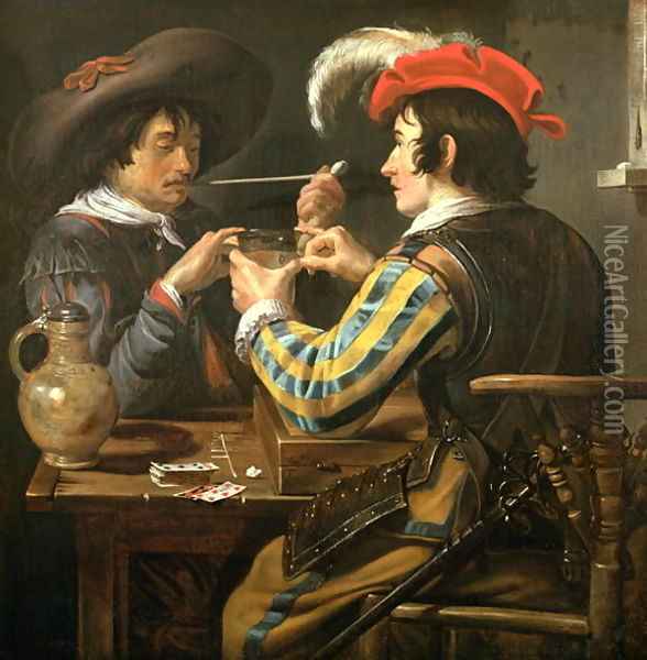The Card Players 5 Oil Painting - Theodoor Rombouts