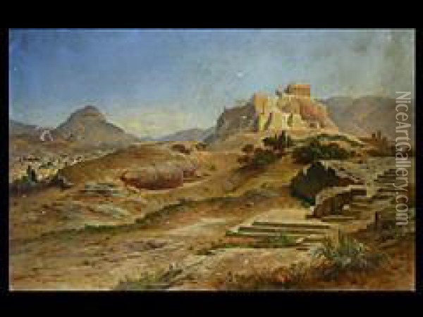 Griechische Landschaft Oil Painting - Heinrich Gartner