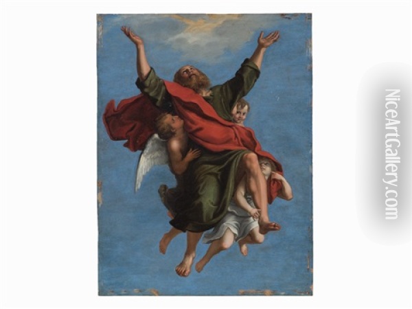 The Rapture Of Saint Paul Oil Painting - Domenico Zampieri (Il Domenichino)