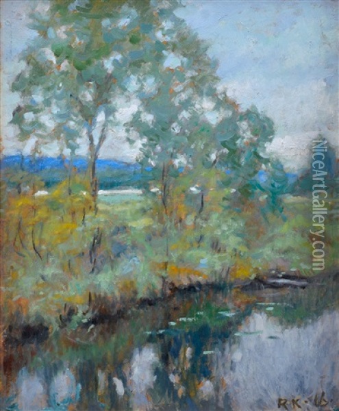 River View Oil Painting - Rudolf Koivu
