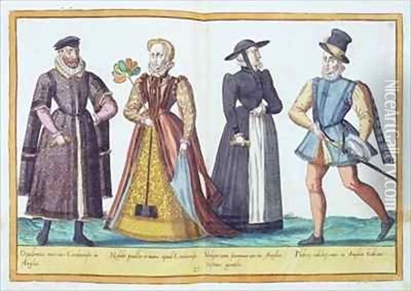 Sixteenth century costumes from 'Omnium Poene Gentium Imagines' 5 Oil Painting - Abraham de Bruyn
