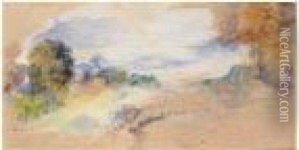 Bord De Mer Mediterraneen Oil Painting - Pierre Auguste Renoir