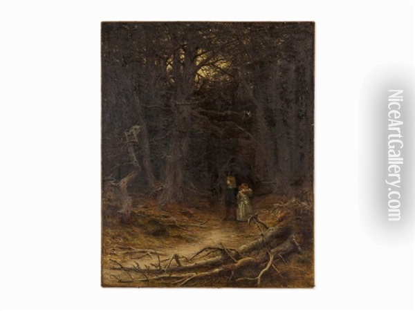 Lost In The Woods Oil Painting - Joseph Farquharson