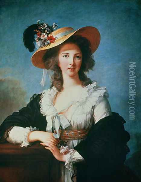 Portrait of the Duchess of Polignac c.1749-93 Oil Painting - Elisabeth Vigee-Lebrun