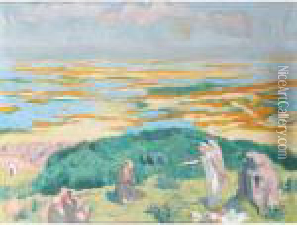Miracle De Saint Efflam Oil Painting - Maurice Denis