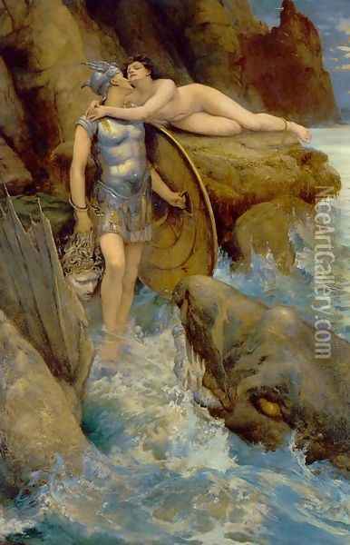 Perseus and Andromeda Oil Painting - Charles Napier Kennedy