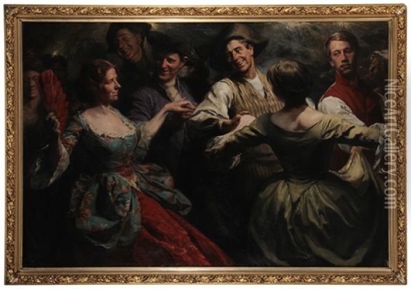The Dance Oil Painting - Gustav Vilhelm Blom