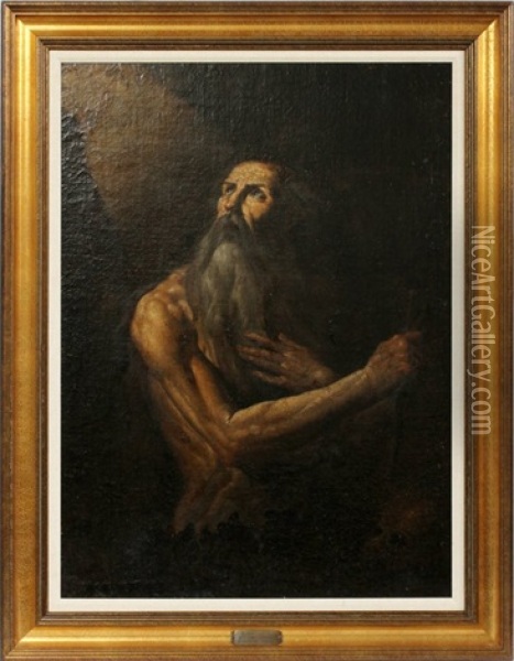 Portrait Of St. Jerome Oil Painting - Francesco Francanzano
