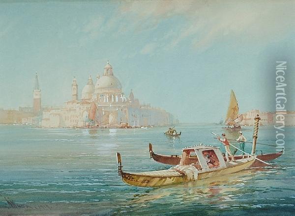 View Of The Santa Maria Della Salute, Venice Oil Painting - William Knox