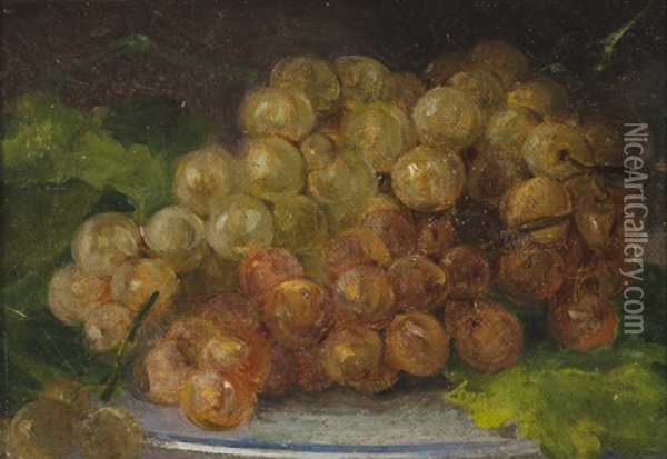 Still-life With Grapes Oil Painting - Luciano Freire