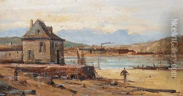 Maison Dominant Le Petit Port Oil Painting - Gustave Mascart