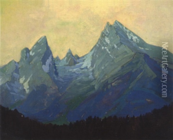 Berglandschaft Oil Painting - Henry George Keller