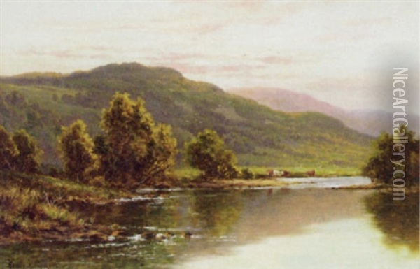 On The River Conway, North Wales Oil Painting - Henry H. Parker
