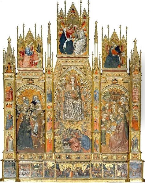 Assumption of the Virgin Oil Painting - Taddeo Di Bartolo