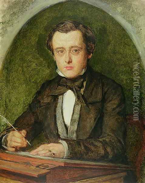 Portrait of Wilkie Collins (1824-89) 1853 Oil Painting - Charles Allston Collins