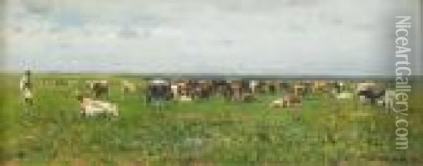 The Cattle Herdsman Oil Painting - Vladimir Egorovic Makovsky