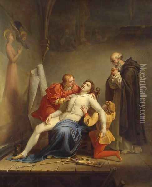 Death of Masaccio Oil Painting - Louis Charles Auguste Couder
