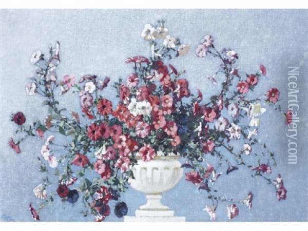 Petunias Oil Painting - Robert Gwelo Goodman