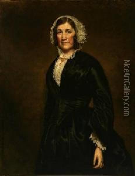 Portrait Of A Woman Oil Painting - John Ii Harris
