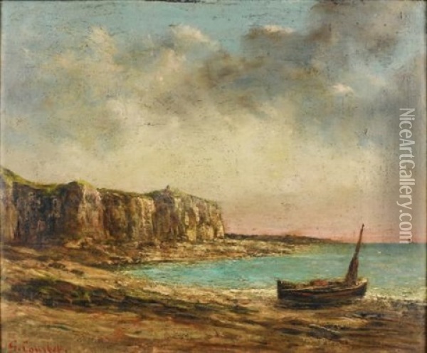 Vue De La Cote Normande Oil Painting - Gustave Courbet