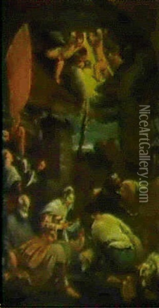 L'adorazione Dei Pastori Oil Painting - Jacopo dal Ponte Bassano