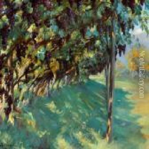 Vine With Ripe Grapes Oil Painting - Peder Severin Kroyer