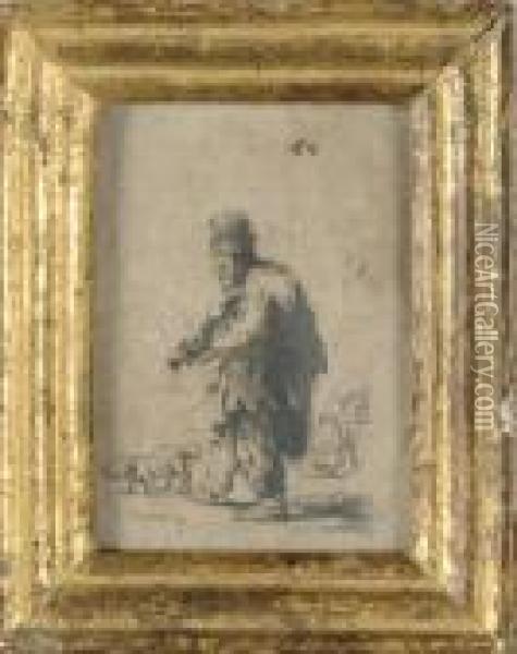 Il Violinista Cieco Oil Painting - Rembrandt Van Rijn