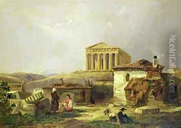 The Temple of Theseus Oil Painting - William James Muller