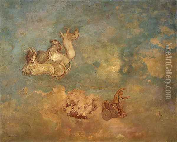 The Chariot of Apollo Oil Painting - Odilon Redon