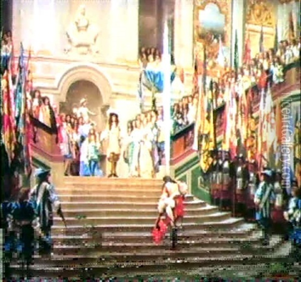 La Reception De Conde A Versailles Oil Painting - Jean-Leon Gerome