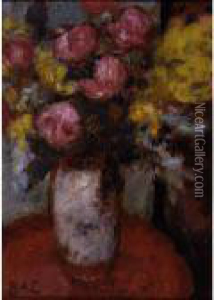 Vase De Fleurs Oil Painting - Georges dEspagnat
