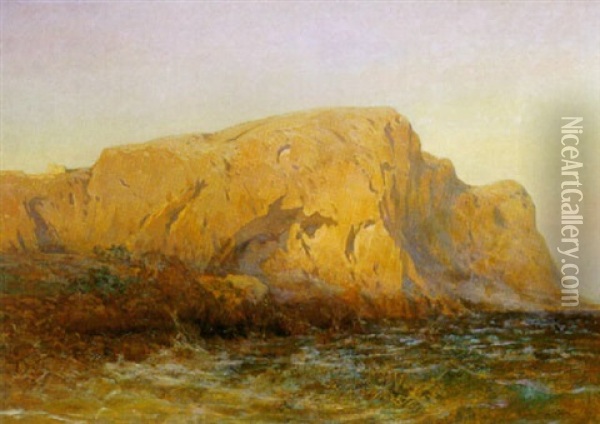 Rochers De Capri Oil Painting - Jean-Baptiste-Arthur Calame