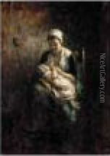 Mother And Child Oil Painting - Robert Gemmell Hutchison