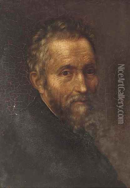 Portrait of a gentleman, bust-length Oil Painting - Jacopo Tintoretto (Robusti)