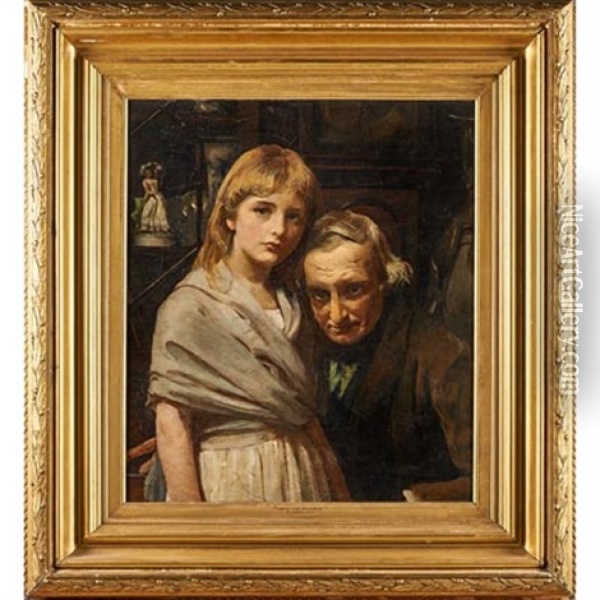 April And December Oil Painting - Francis Montague (Frank) Holl