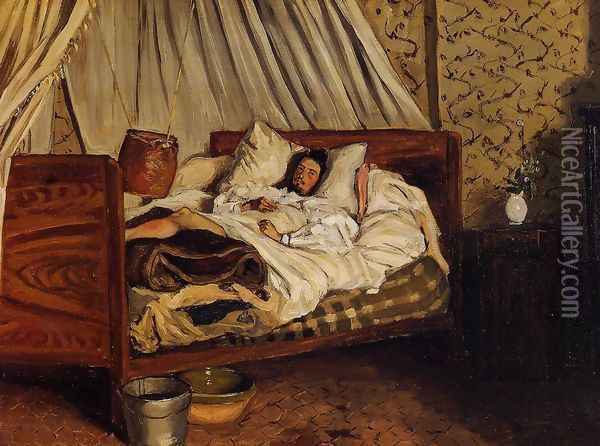 The Improvised Field Hospital Oil Painting - Jean Frederic Bazille