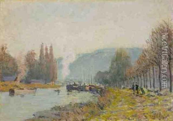 Seine Oil Painting - Alfred Sisley