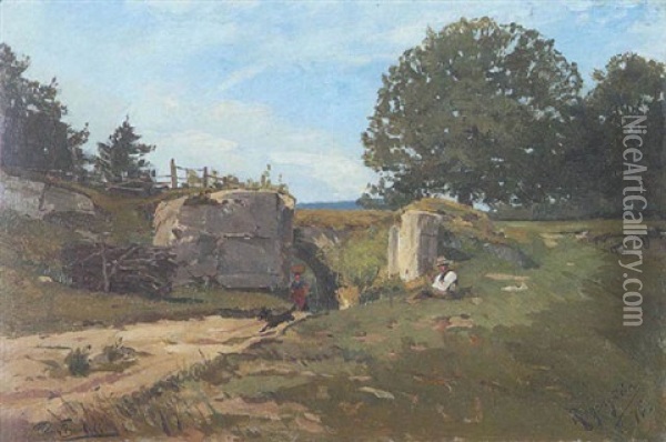 Sommerlandschaft Oil Painting - Hans Von Bartels