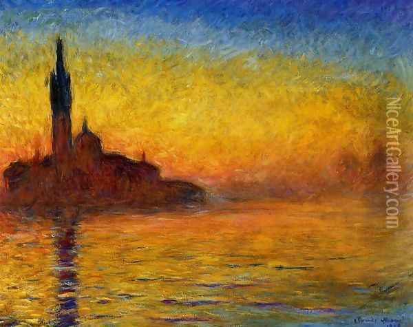 Twilight Venice Oil Painting - Claude Oscar Monet