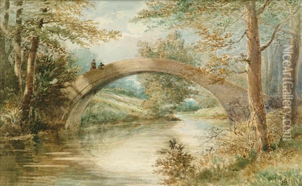 The Beggarsbridge, Near Whitby Oil Painting - Edward John Duval