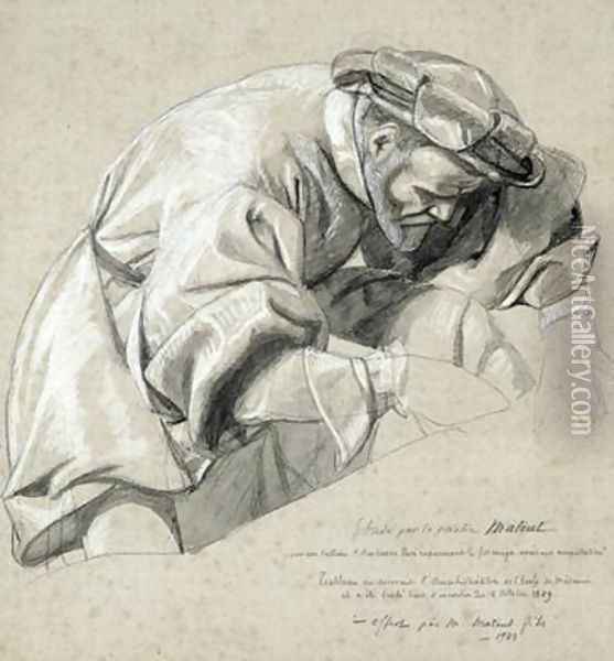 Study of Ambroise Pare 1510-90 the Father of Modern Surgery Oil Painting - Louis Nicolas Matout