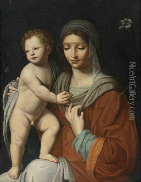 Virgin And Child Oil Painting - Bernardino Luini