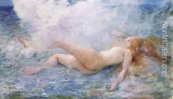 Tossed by a Wave Oil Painting - Henri Gervex