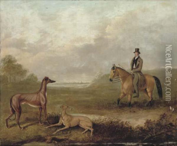 Hare Coursing Oil Painting - Thomas W. Bretland