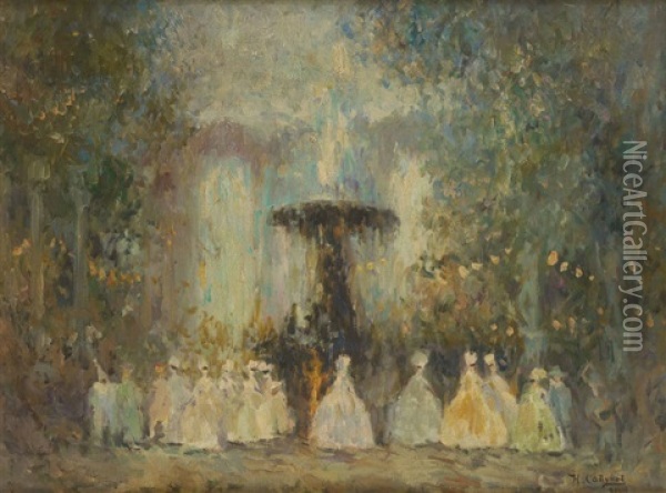 Festivites Dans Le Parc Oil Painting - Nikolai Nikolaevich Sapunov