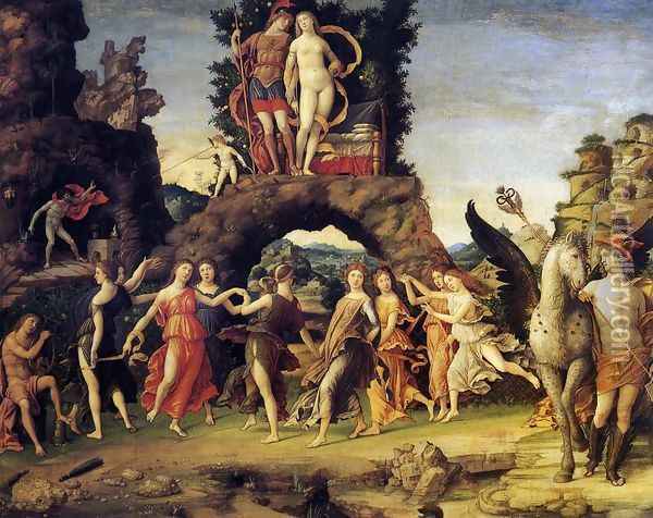 Parnassus (Il Parnaso) Oil Painting - Andrea Mantegna