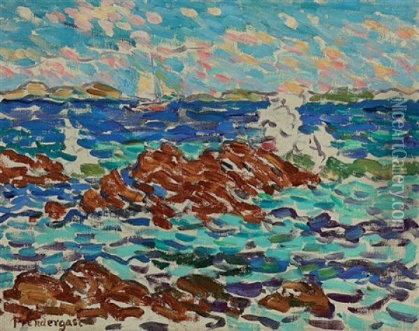 Seascape Oil Painting - Maurice Prendergast