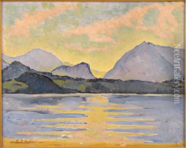 Lac De Thoune Oil Painting - Ferdinand Hodler